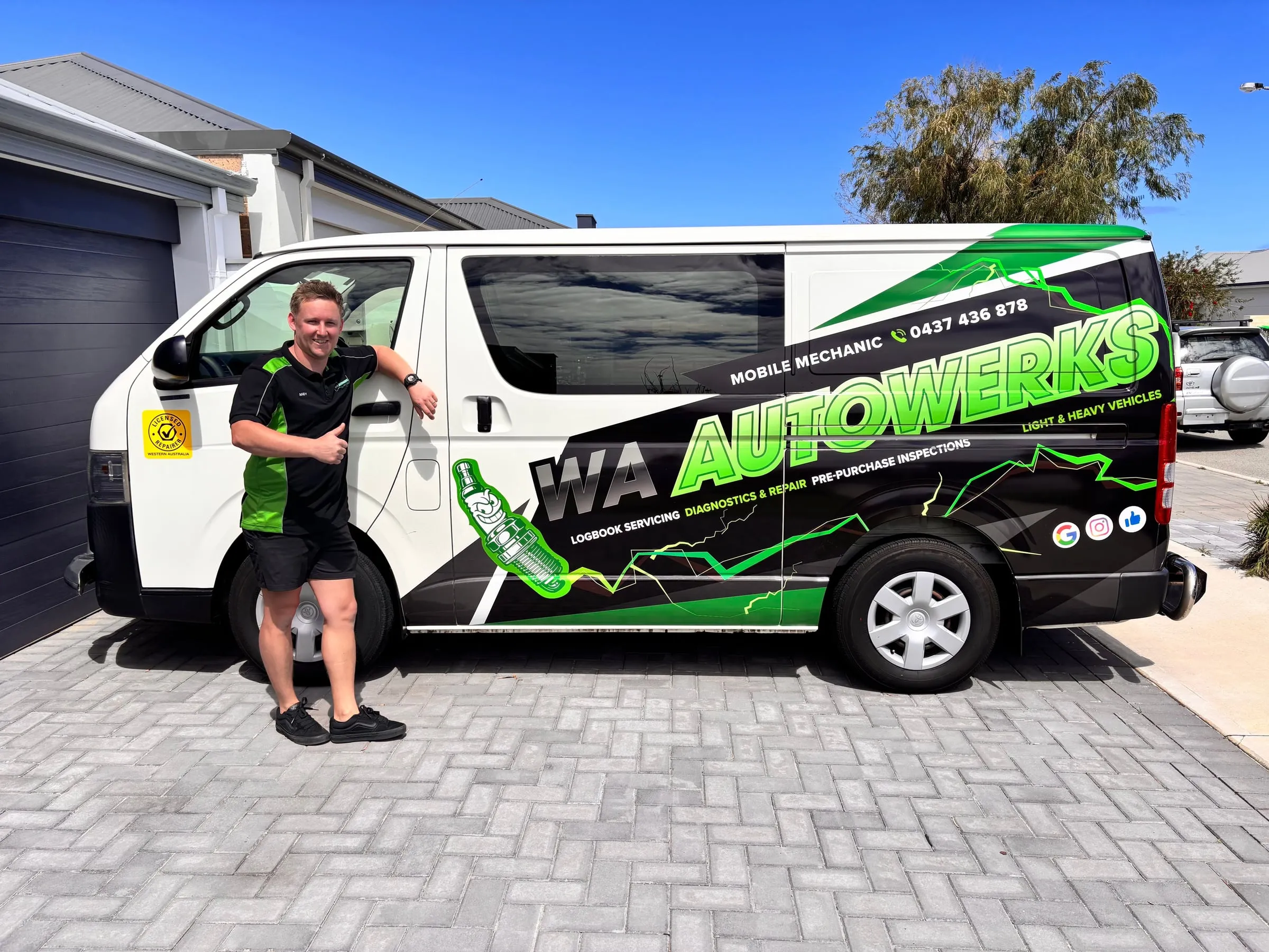 WA Autowerks mobile mechanic van on a job in Perth